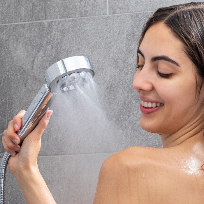 Alcachofa de Ducha Doble con Dispensador 3 en 1 Xawara InnovaGoods 1 Alcachofa de Ducha Doble con Dispensador 3 en 1 Xawara InnovaGoods 1