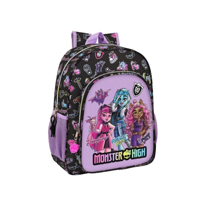 Mochila Escolar Monster High Creep Negro 32 X 38 X 12 cm