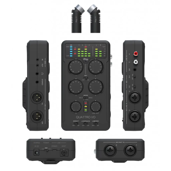 IKMULTIMED Irig Pro Quattro Interfaz de Audio para Móvil y Tablet con Dimensiones 22x16x7.2 cm 4