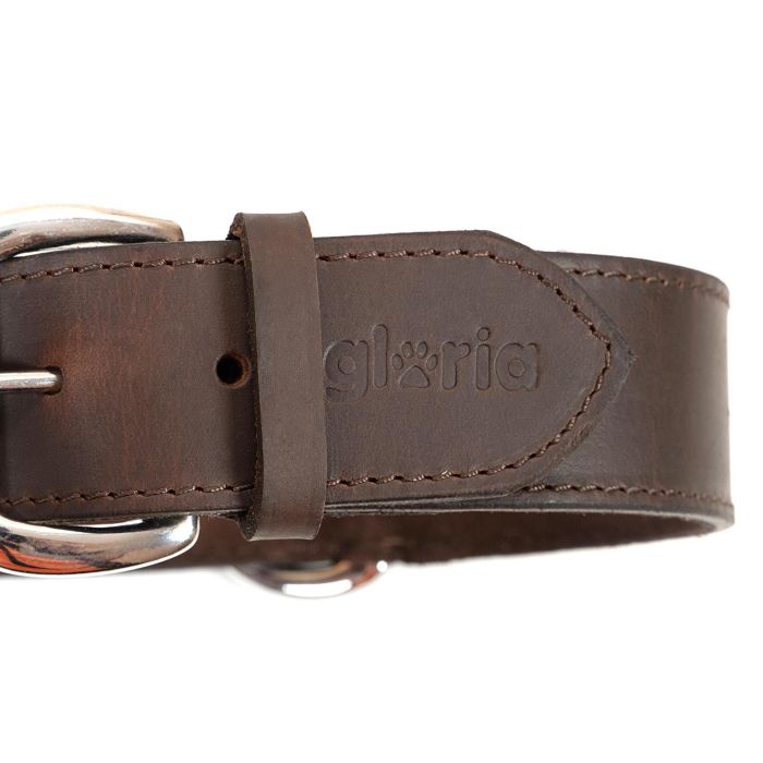 Gloria Collar Liso de Cuero Genuino Premium para Perros de Razas Grandes Molosas 80x4cm Marrón - Control y Confort Óptimo 2 Gloria Collar Liso de Cuero Genuino Premium para Perros de Razas Grandes Molosas 80x4cm Marrón - Control y Confort Óptimo 2