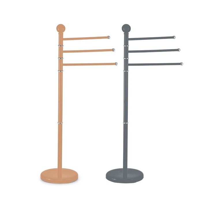 DKD Home Decor Toallero Moderno de Metal Desmontable para Baño, Naranja Gris, Dimensiones 22x90x43 cm (Pack de 4 Unidades Surtidas)
