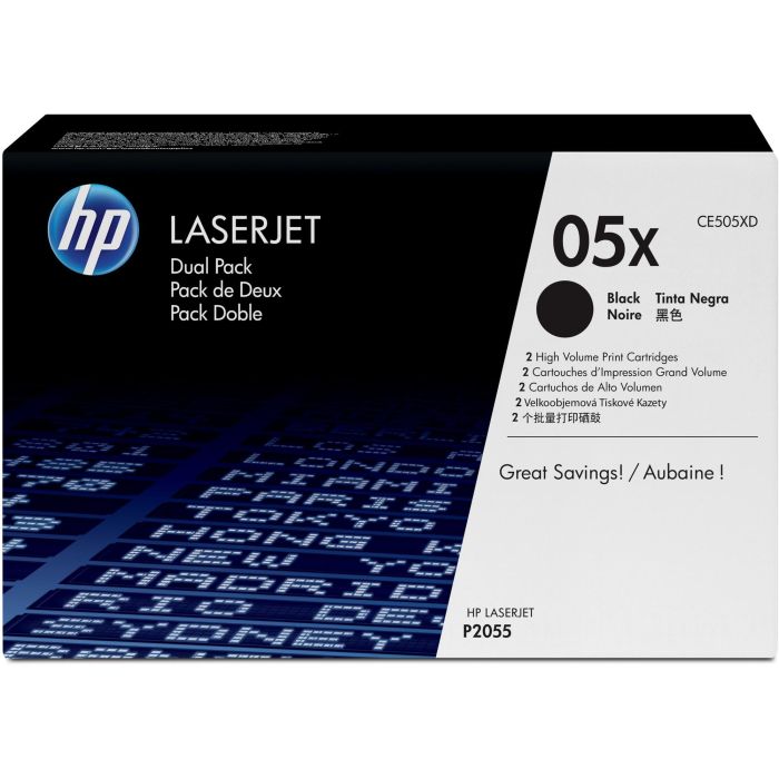 HP Toner Original 05X CE505XD Negro Doble Pack Alta Capacidad 13000 Páginas 0 HP Toner Original 05X CE505XD Negro Doble Pack Alta Capacidad 13000 Páginas 0