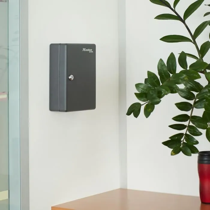 Master Lock Gabinete de Llaves M para 50 Llaves con Bloqueo de Doble Llave, Construcción de Acero Negro 1 Master Lock Gabinete de Llaves M para 50 Llaves con Bloqueo de Doble Llave, Construcción de Acero Negro 1