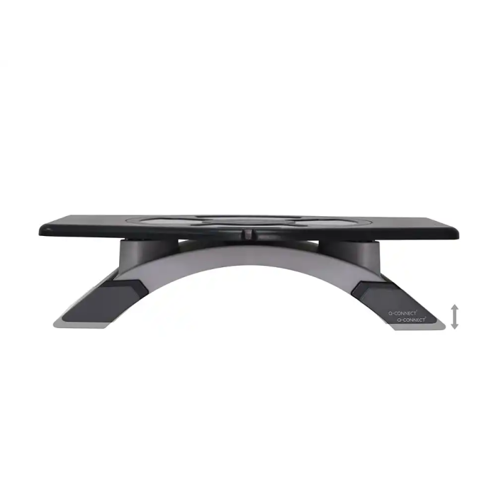Q-connect Soporte para Monitor Giratorio y Ajustable en Altura con Plataforma, HIPS, 411x287x99 mm 5