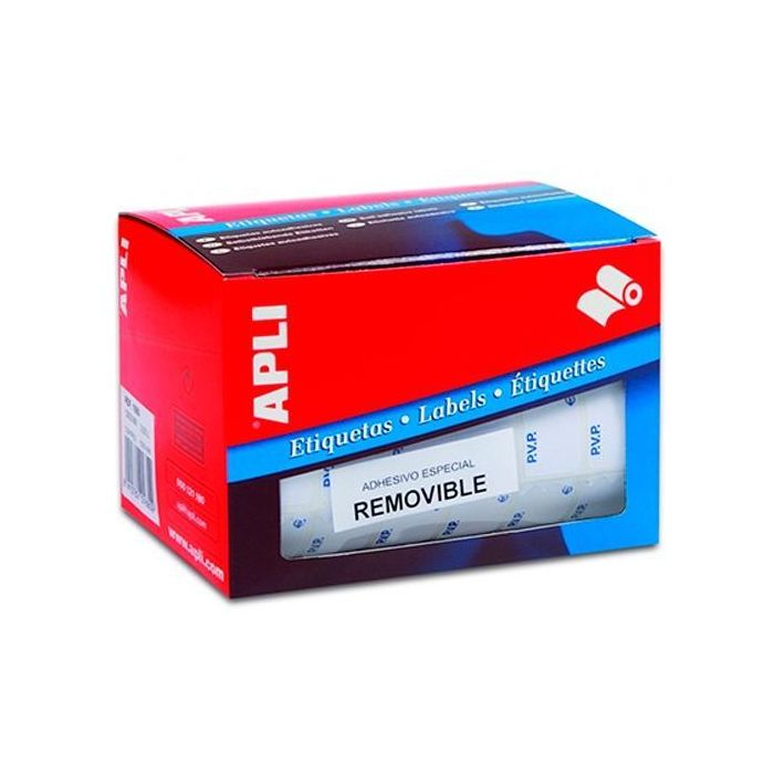 Apli Etiquetas Removibles Para Precios Impresas "Pvp" 16x22 mm Escritura Manual Rollo De 2520 Blanco Apli Etiquetas Removibles Para Precios Impresas "Pvp" 16x22 mm Escritura Manual Rollo De 2520 Blanco