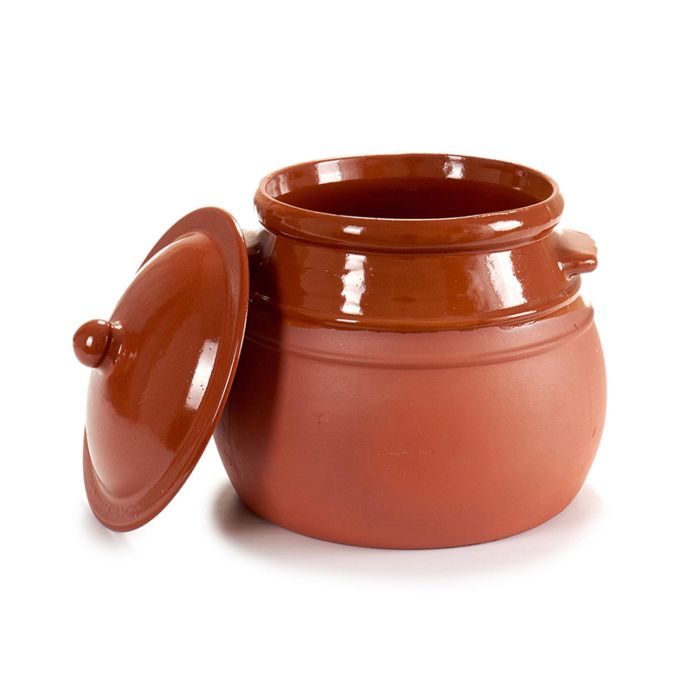 Puchero La Dehesa 4,5 L - Barro refractario, color miel, 25x27x25 cm (2 Unidades) 2 Puchero La Dehesa 4,5 L - Barro refractario, color miel, 25x27x25 cm (2 Unidades) 2