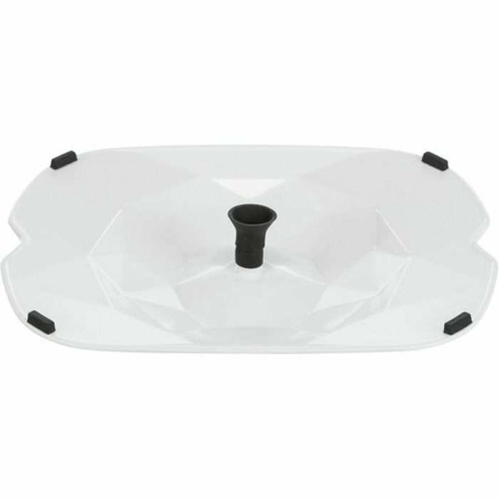 Fuente para Mascotas Trixie Polygon Blanco Gris Silicona Melamina 2,5 L 28 x 11 x 22 cm 27