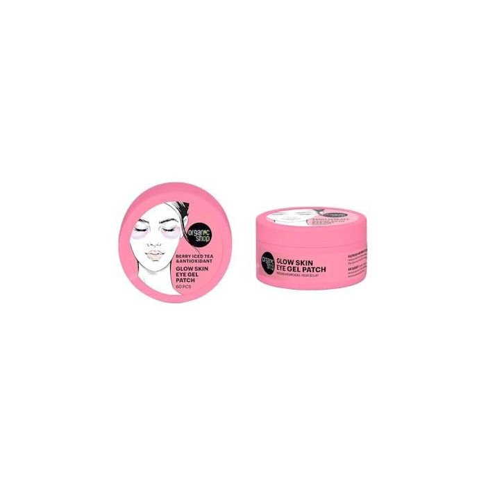 Organic Shop Os Glow Skin Eye Gel Patch Berry Iced Tea & Antioxidant 60 Parches