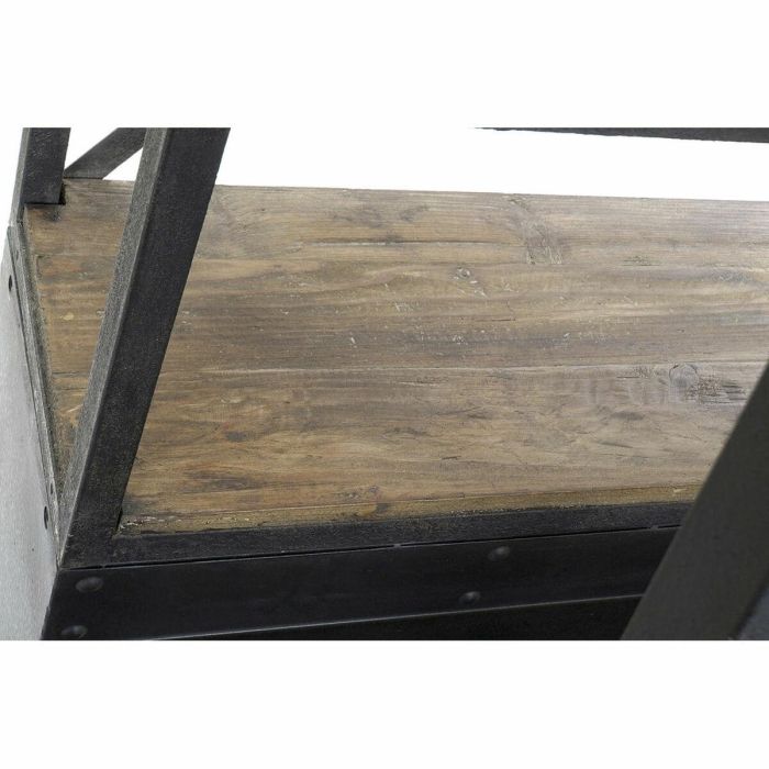 DKD Home Decor Librería Loft Pino y Metal Marrón Negro con Escalera, 4 Cajones y 5 Estanterías, Desmontable 243x160x45 cm 3 DKD Home Decor Librería Loft Pino y Metal Marrón Negro con Escalera, 4 Cajones y 5 Estanterías, Desmontable 243x160x45 cm 3