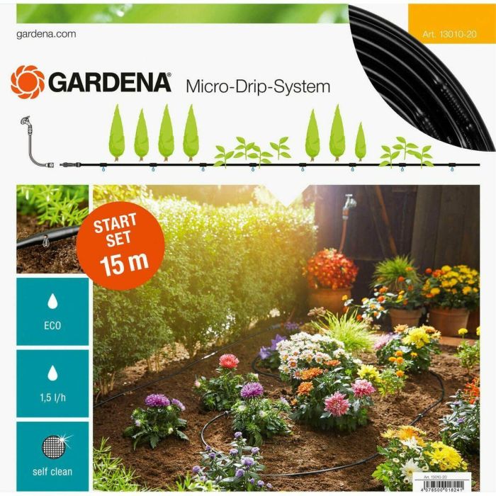 Gardena Kit de Riego por Goteo Micro-Drip-System de Iniciación para Setos y Hileras de Plantas 15 m con Goteros 4,6 mm 2 Gardena Kit de Riego por Goteo Micro-Drip-System de Iniciación para Setos y Hileras de Plantas 15 m con Goteros 4,6 mm 2