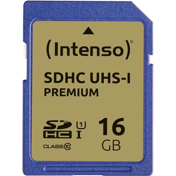 Intenso Tarjeta de Memoria SDHC Premium UHS-I Clase 10 de 16GB (45MB/s Lectura)