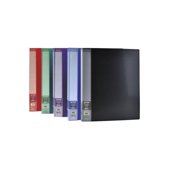 Carpeta De Anillas Office Box Pp Twill Supra A4 4 An.16Mm 5 Col.Surt.