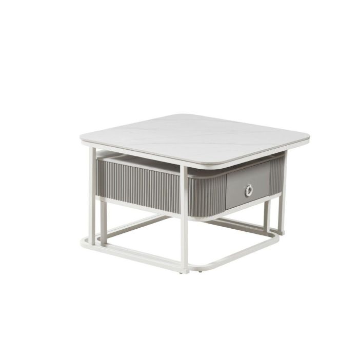 Mesa Centro Glam DKD Home Decor Blanco 70 x 45 x 70 cm Set de 2