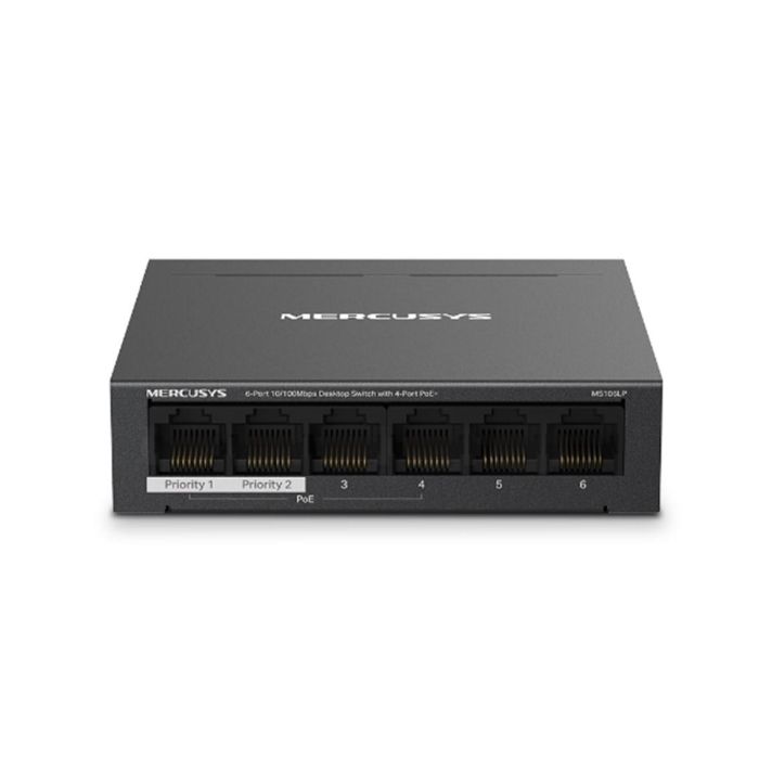 Mercusys MS106LP Conmutador 6 Puertos 10/100 Mbps con 4 Puertos PoE+, 250m Alcance, Plug and Play 0 Mercusys MS106LP Conmutador 6 Puertos 10/100 Mbps con 4 Puertos PoE+, 250m Alcance, Plug and Play 0