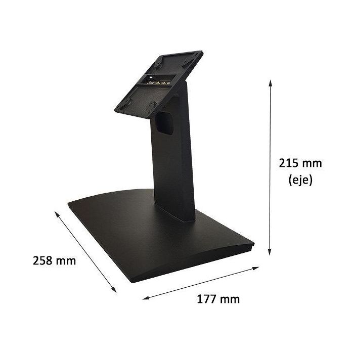 10POS Soporte de Sobremesa Profesional para Monitores y Terminales TPV de Escritorio - VESA 100x75mm Fijo, Negro