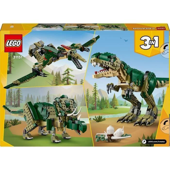 LEGO 31151 Creator T-rex 3 en 1: Dinosaurio de juguete construible Triceratops o Pterodáctilo 5