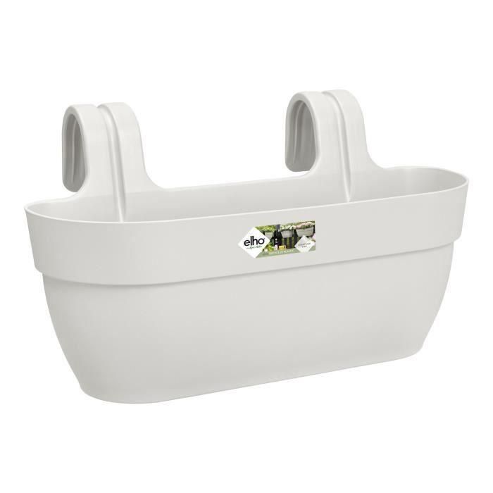 ELHO - Maceta - Vibia Campana Easy Hanger Grande - Blanco Seda - Balcón exterior - L 24,1 x An 46 x Al 26,5 cm ELHO - Maceta - Vibia Campana Easy Hanger Grande - Blanco Seda - Balcón exterior - L 24,1 x An 46 x Al 26,5 cm