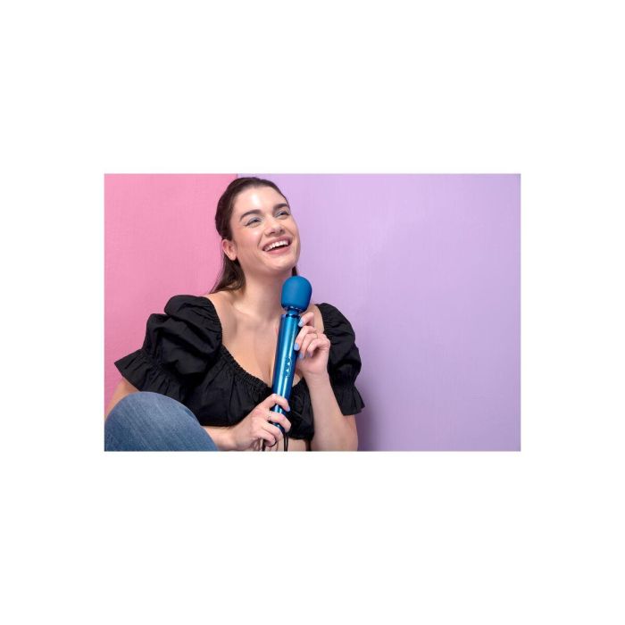 Varita Masajeadora Recargable Le Wand Pacific Blue Azul 10 Varita Masajeadora Recargable Le Wand Pacific Blue Azul 10