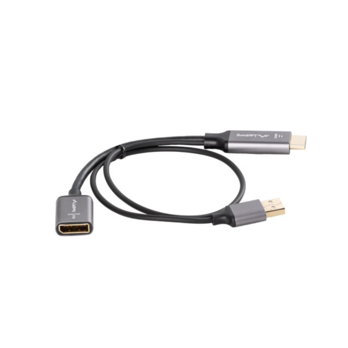 Lanberg Adaptador HDMI 2.0 a DisplayPort 1.2 4K Ultra HD 144Hz Cable 0.2m Plata Contactos Dorados 2