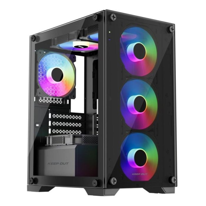 Keep Out XC-201 Caja PC Gaming Micro-ATX/ITX Vidrio Templado ARGB Negro para e-sports, max. GPU 310mm 0 Keep Out XC-201 Caja PC Gaming Micro-ATX/ITX Vidrio Templado ARGB Negro para e-sports, max. GPU 310mm 0