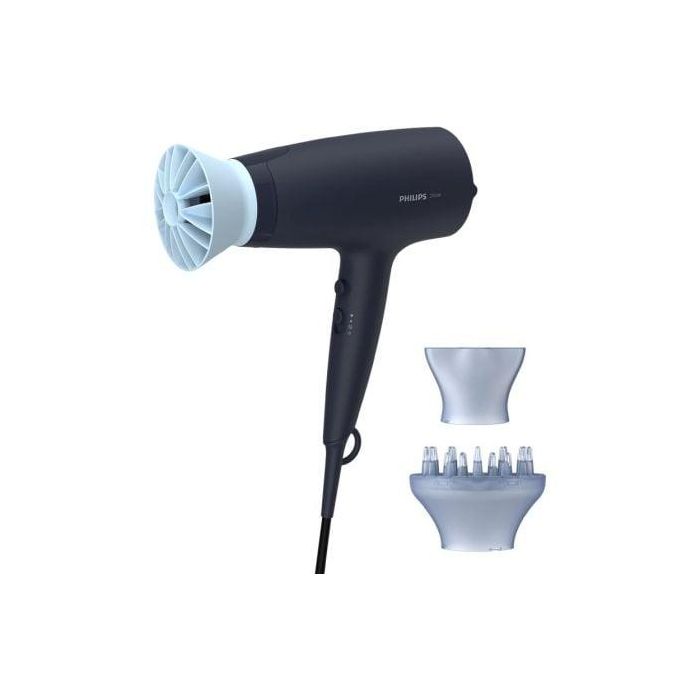 Philips BHD360 Secador de Pelo 2100W Iónico ThermoProtect Serie 3000 con Boquilla, Difusor, 6 Ajustes de Calor/Velocidad y Aire Frío Azul 0 Philips BHD360 Secador de Pelo 2100W Iónico ThermoProtect Serie 3000 con Boquilla, Difusor, 6 Ajustes de Calor/Velocidad y Aire Frío Azul 0