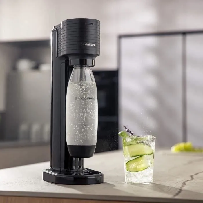 SodaStream GAIA Carbonatadora Negro Fácil de Usar Incluye Botella de Carbonatación 1