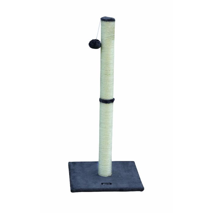 Gloria Rin Poste Rascador para Gatos 80 cm Gris Claro - Sisal y Bolita Colgante 1