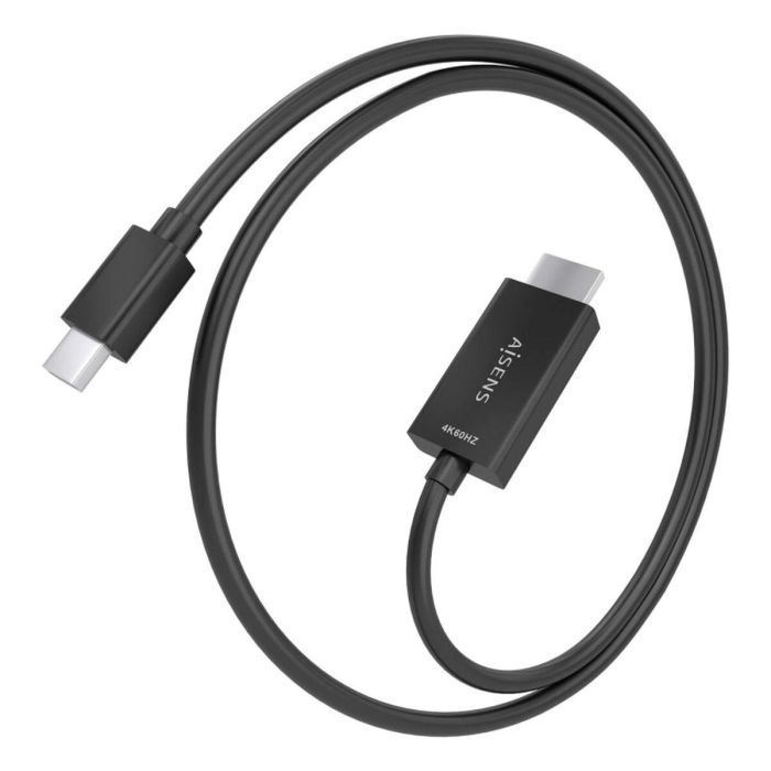 AISENS - CABLE CONVERSOR MINI DP A HDMI 4K@60HZ, MINI DP/M-HDMI/M, NEGRO, 1.0M 4