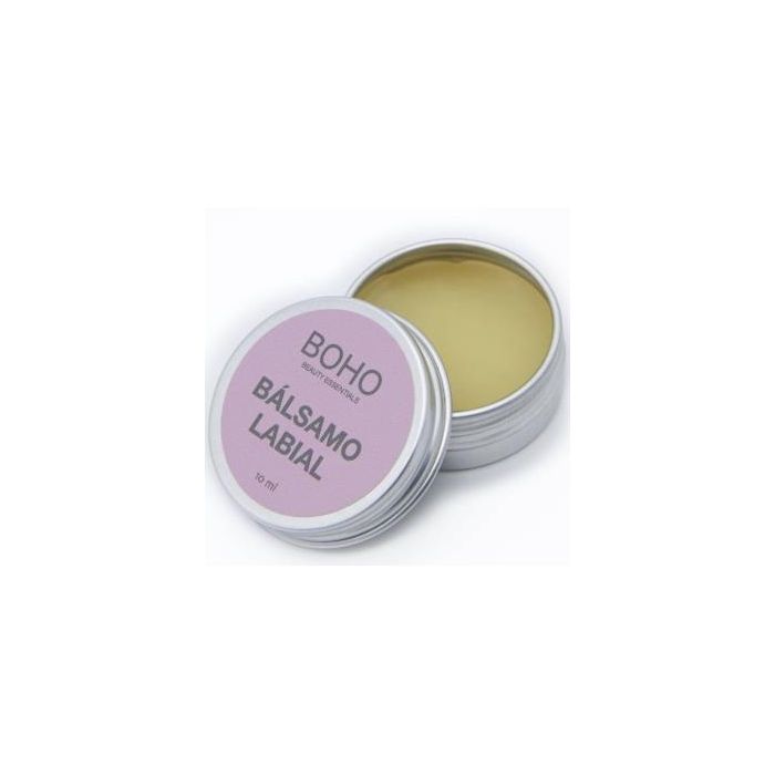 BOHO Bálsamo Labial 10ml Hidratante con Manteca de Karité, Aceite de Ricino y Aroma Frambuesa