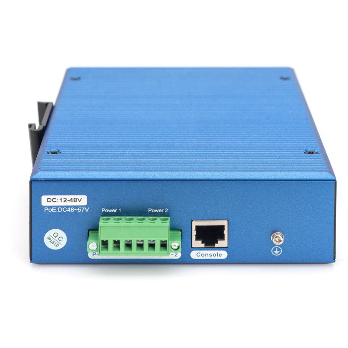 Digitus 8+4P 10G Uplink Industrial Gigabit Ethernet PoE Switch L3 Managed, 8 Puertos Gigabit Ethernet PoE, 4 Puertos Uplink SFP+, Gestionado 3