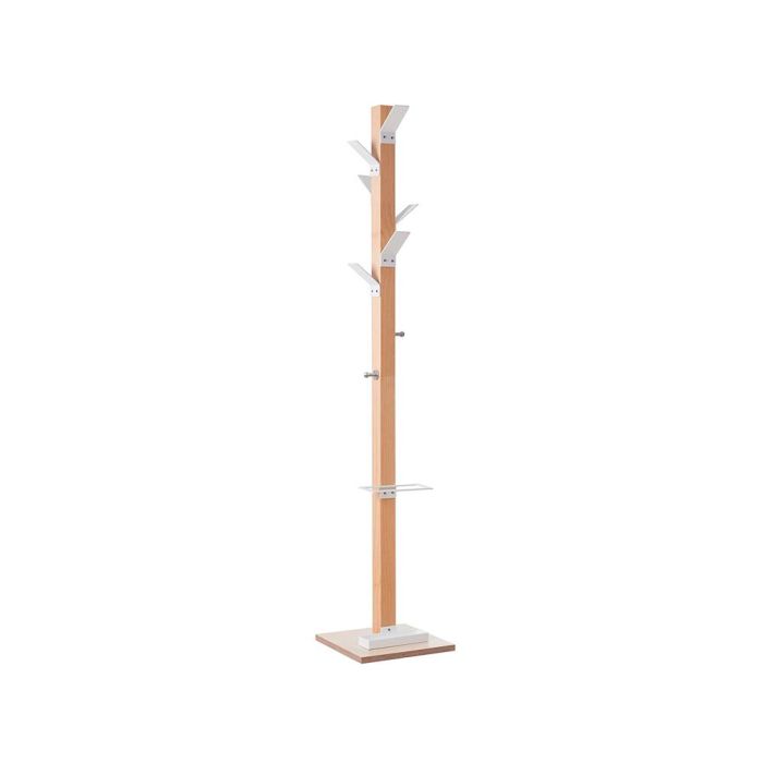 Perchero Madera Paperflow Haya 8 Colgadores Con Paraguero Blanco Altura 180 cm 1 Perchero Madera Paperflow Haya 8 Colgadores Con Paraguero Blanco Altura 180 cm 1
