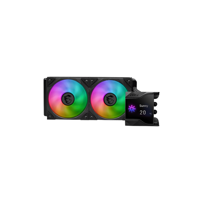 MSI MPG CORELIQUID D240 Kit de Refrigeración Líquida para Procesador, Negro, 2 Ventiladores, Compatible con LGA 1150/1151/1155/1156/1200/1700, AM4/AM5, TR4/sTRX4, 936-6A1611-003 MSI MPG CORELIQUID D240 Kit de Refrigeración Líquida para Procesador, Negro, 2 Ventiladores, Compatible con LGA 1150/1151/1155/1156/1200/1700, AM4/AM5, TR4/sTRX4, 936-6A1611-003