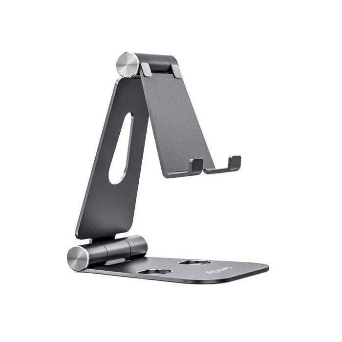 AISENS - SOPORTE DE SOBREMESA TAMAÑO XL AJUSTABLE (2 PIVOTES) PARA MOVIL / TABLET, GRIS AISENS - SOPORTE DE SOBREMESA TAMAÑO XL AJUSTABLE (2 PIVOTES) PARA MOVIL / TABLET, GRIS
