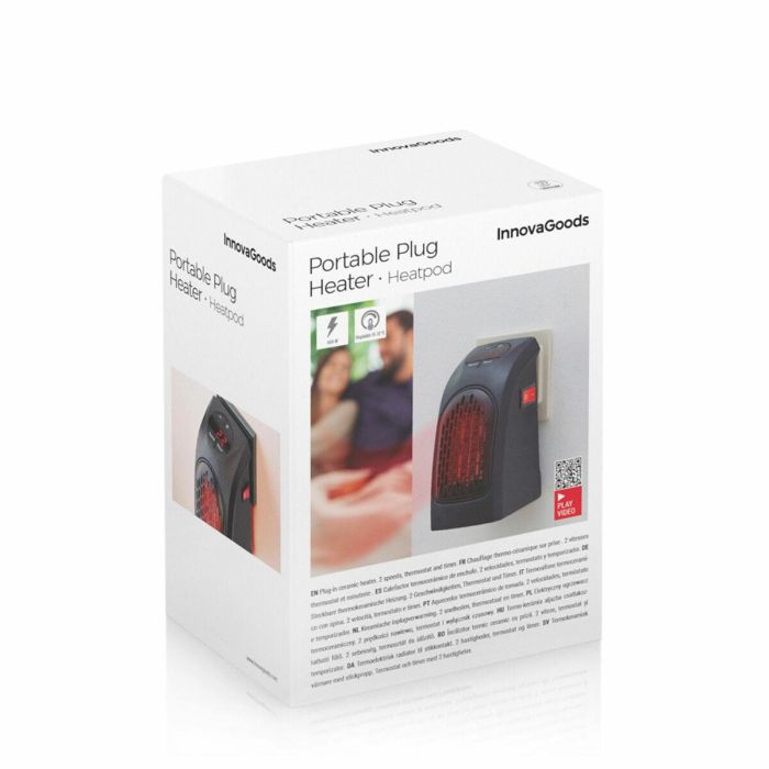 Mini Calefactor de Enchufe Portátil Heatpod InnovaGoods 400 W 1 Mini Calefactor de Enchufe Portátil Heatpod InnovaGoods 400 W 1