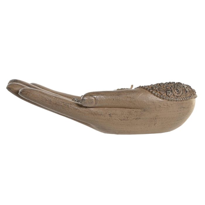 Portavela Oriental DKD Home Decor Marron 7 x 4 x 14 cm (4 Unidades) 2 Portavela Oriental DKD Home Decor Marron 7 x 4 x 14 cm (4 Unidades) 2