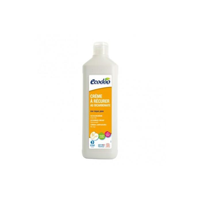 ECODOO Limpiador de Vitrocerámica en Crema con Bicarbonato 500ml - Antical, Desengrasante y Blanqueante