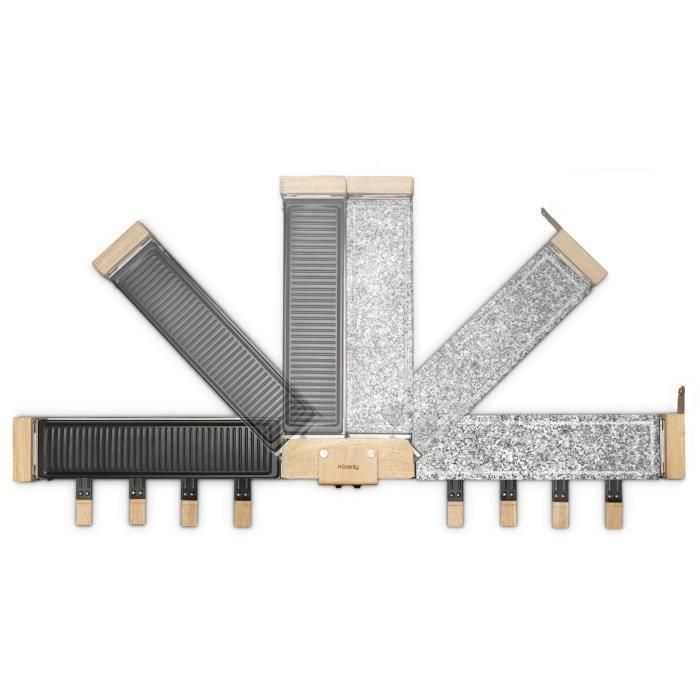 H.Koenig WOD360 Raclette 3 en 1 Piedra Natural y Grill para 8 Personas - 1400W - Superficie 41.5x21.2cm - Base Giratoria 180° 1 H.Koenig WOD360 Raclette 3 en 1 Piedra Natural y Grill para 8 Personas - 1400W - Superficie 41.5x21.2cm - Base Giratoria 180° 1