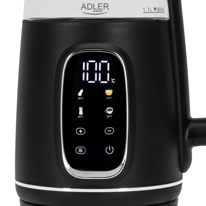 Hervidor Adler AD 1305bs Negro Plateado 2200 W 1,7 L 9