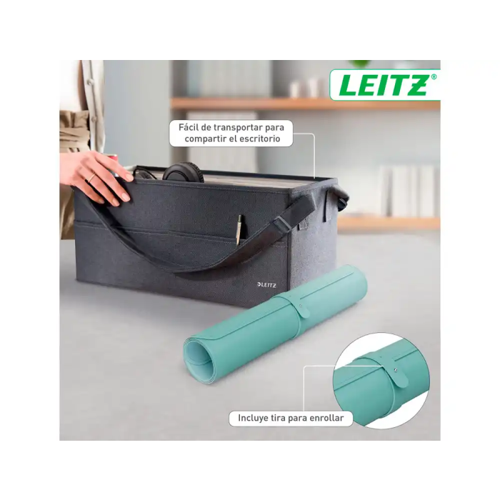 Leitz Alfombrilla de Sobremesa Grande Protectora de Escritorio, Verde Menta, 80x40 cm 4