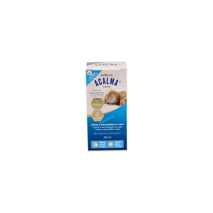 Vetnova Acalma Cats - Análogo de Feromona Felina para Calmar Gatos, 48 mL