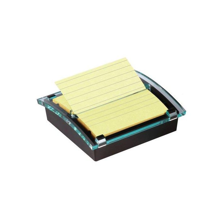 Dispensador Post-It Millenium Negro + Taco Notas Post-It Z-Notas Super Sticky