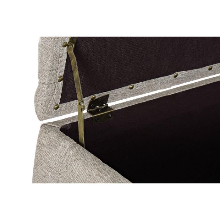 Banqueta DKD Home Decor   Negro Beige Metal 103 x 42 x 52 cm (2 Unidades) 1
