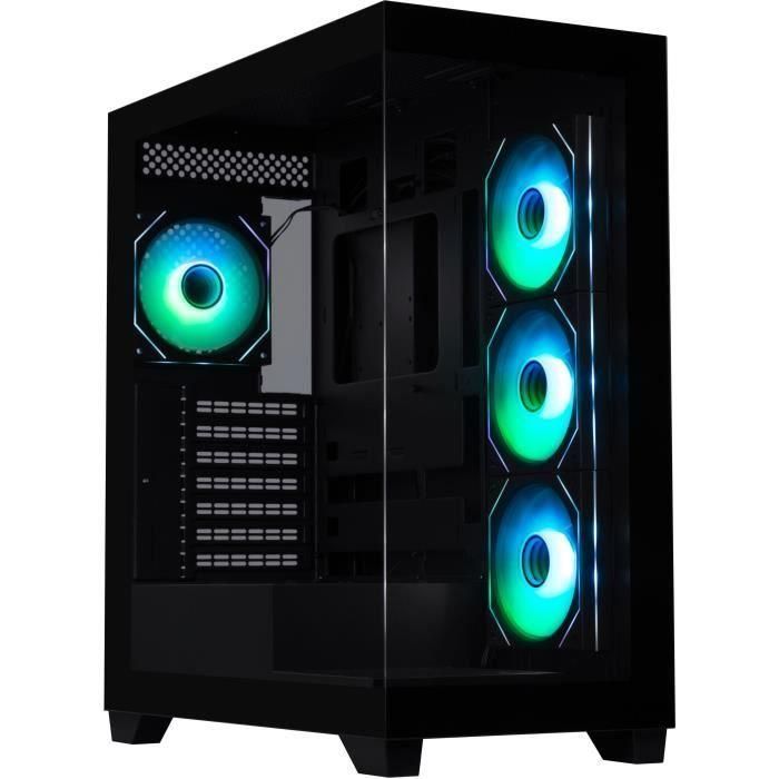 Bitfenix BIT1731198585492 Caja PC CETO Premium Edition Torre media ATX Negro Vidrio templado USB-C A-RGB