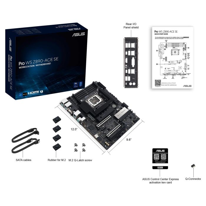 ASUS PRO WS Z890-ACE SE Placa Base Intel Z890 Socket LGA 1851 DDR5 ATX para PC Intel Core Ultra 4