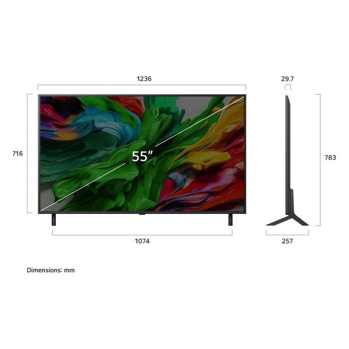 LG 55QNED85A6C TV QNED evo MiniLED 55" (139,7 cm) 4K UHD 100/120 Hz Smart TV webOS25 Negro