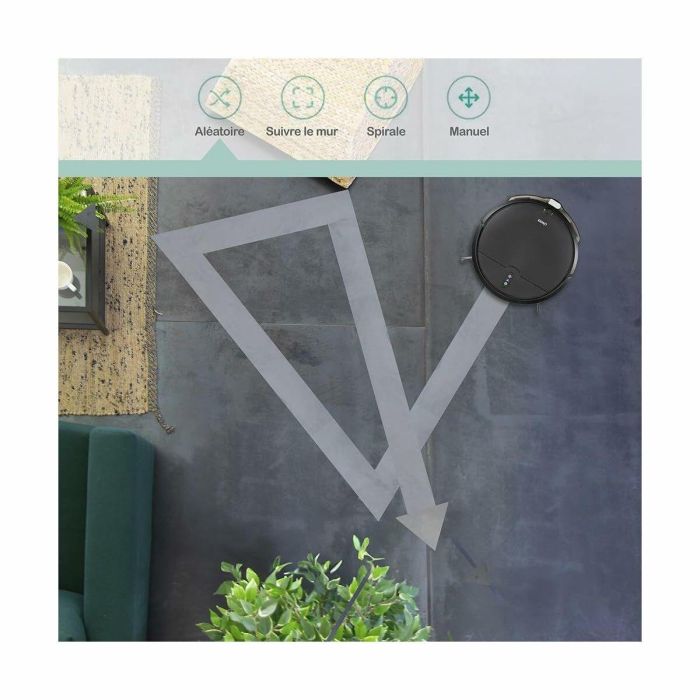 Livoo DOH145 WASH'UP Robot Aspirador Conectado 1000 Pa 70 min con 2 Depósitos Negro 4 Livoo DOH145 WASH'UP Robot Aspirador Conectado 1000 Pa 70 min con 2 Depósitos Negro 4