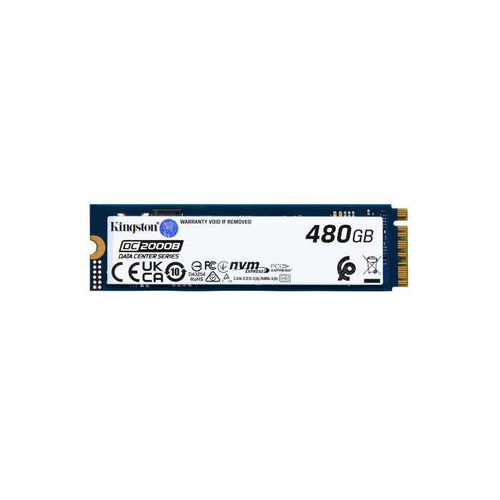 Kingston Technology DC2000B M.2 480 GB PCI Express 4.0 NVMe 3D TLC 1