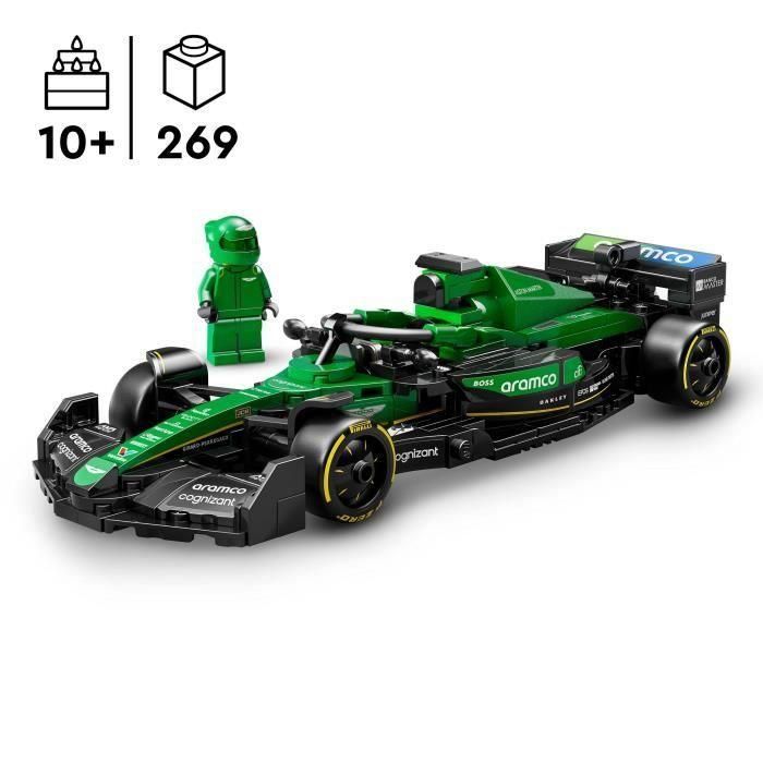 Juego de construccion coche de carreras aston martin aramco formula 1 amr24 lego speed champions 1