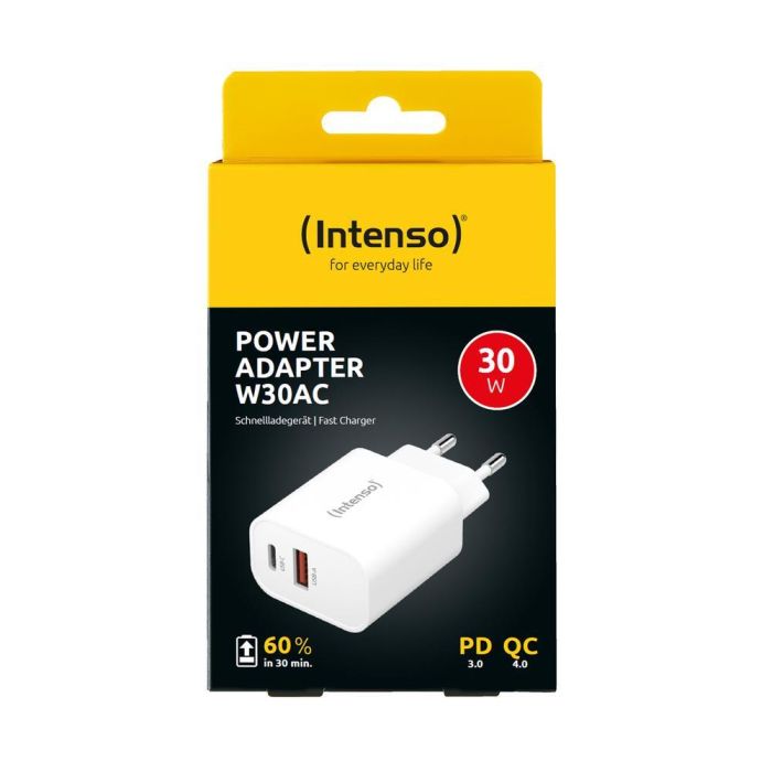 Cargador de Pared INTENSO W30AC Blanco 30 W 1