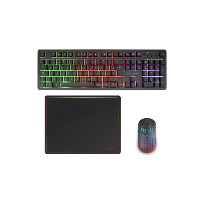 Pack Gaming Mars Gaming MCPWX/ Teclado Inalámbrico + Ratón Inalámbrico + Alfombrilla 0 Pack Gaming Mars Gaming MCPWX/ Teclado Inalámbrico + Ratón Inalámbrico + Alfombrilla 0